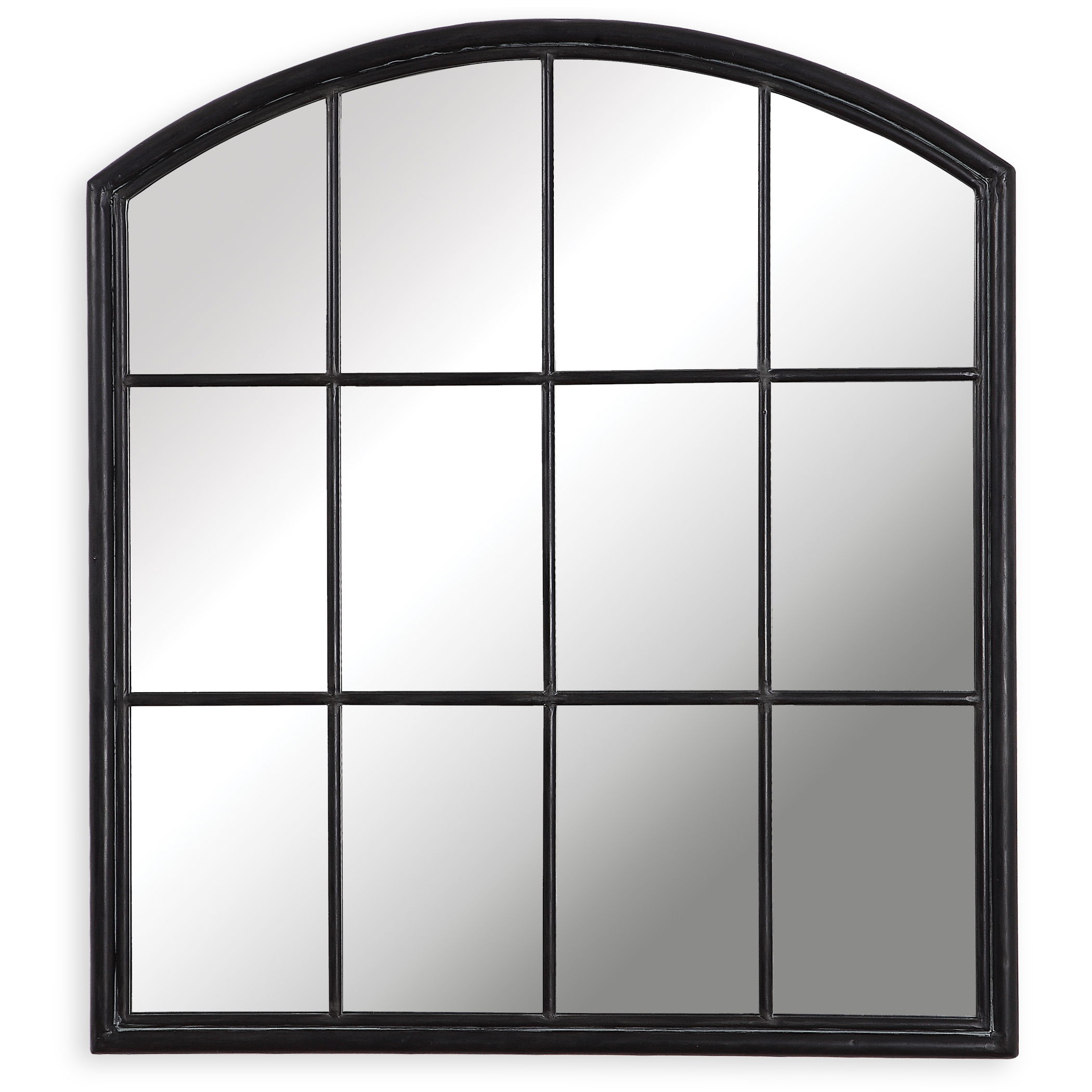 Lyda Aged Black Arch Mirror large image 