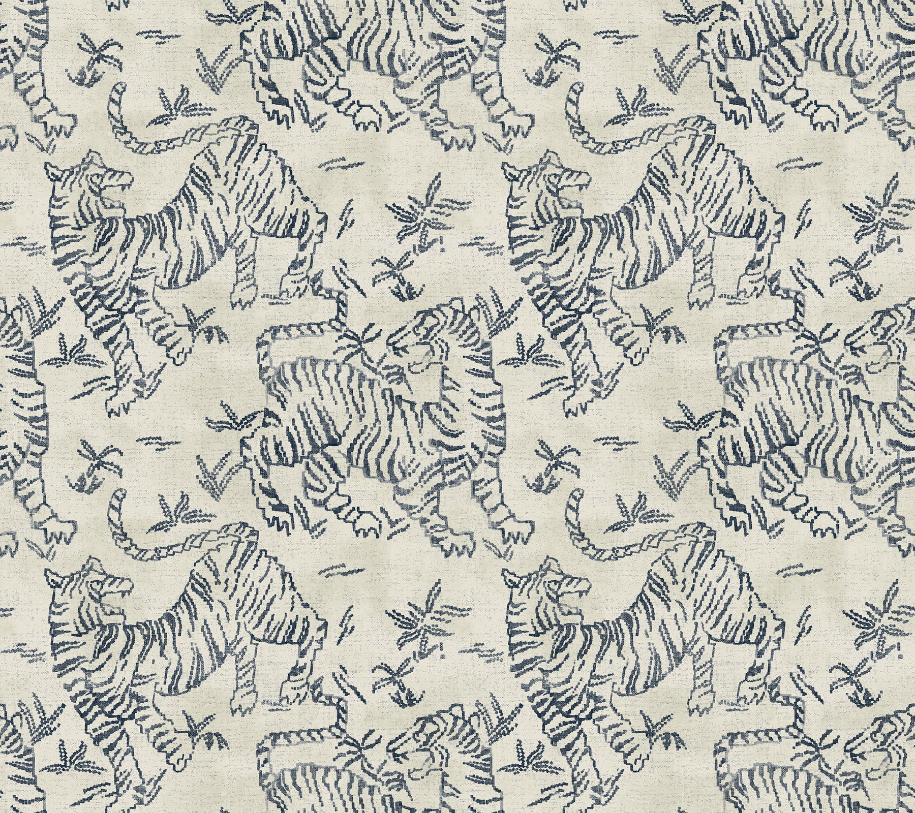 Orly Tigers Indigo Wallpaper large image 
