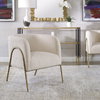 Jacobsen Off White Shearling Accent Chair, by Uttermost, 27" width x 29" height x 27" depth thumbnail 2