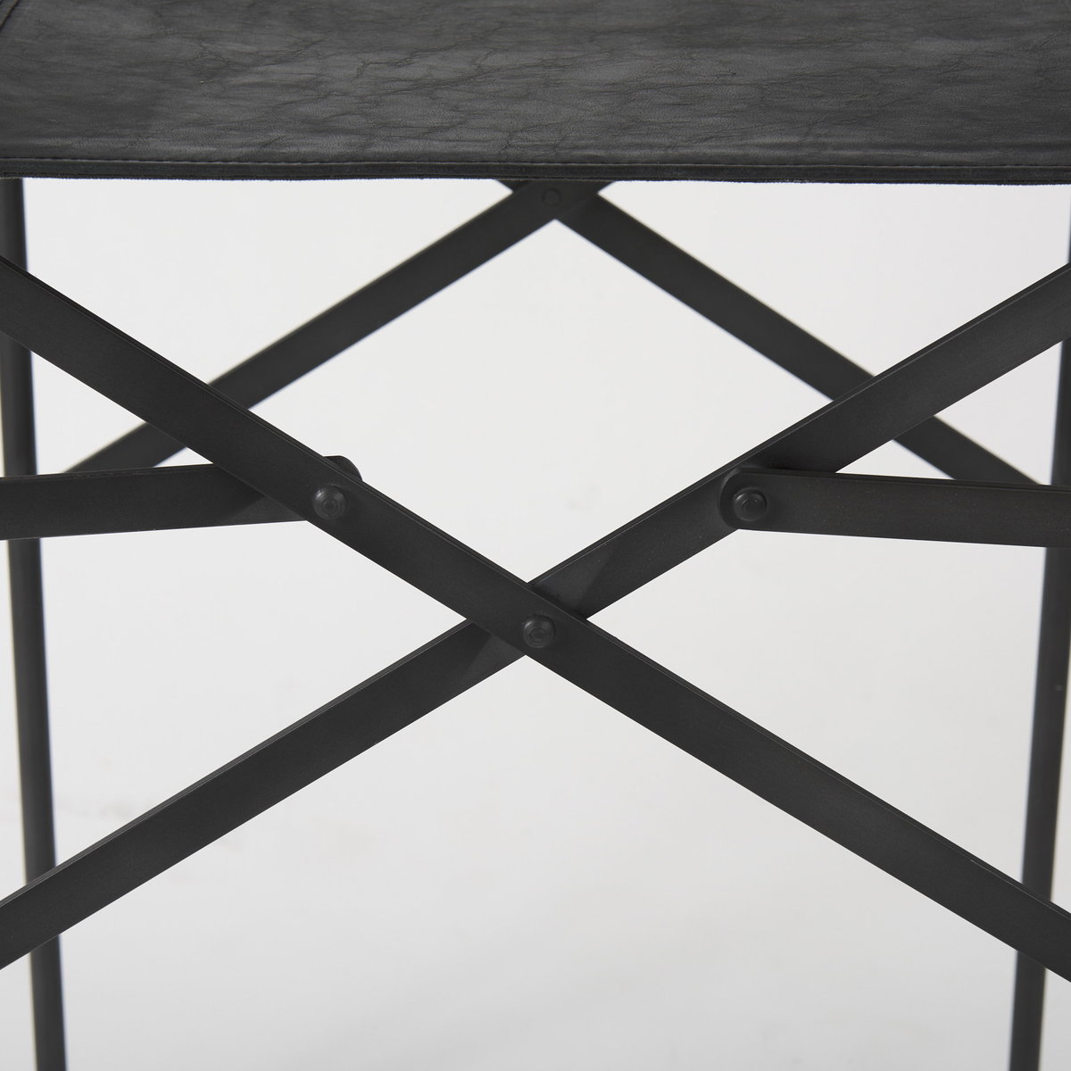 Direttore Backless 40.2in Seat Bar Stool | Black Leather with Black Iron, Counter & Bar Stool by Mercana, 19.3" length x 20" width x 40.2" height View 10