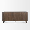 Heera Dark Brown Diamond Motif with Shelf Sideboard, Sideboards & Buffet by Mercana, 71" length x 16.25" width x 32" height thumbnail 4