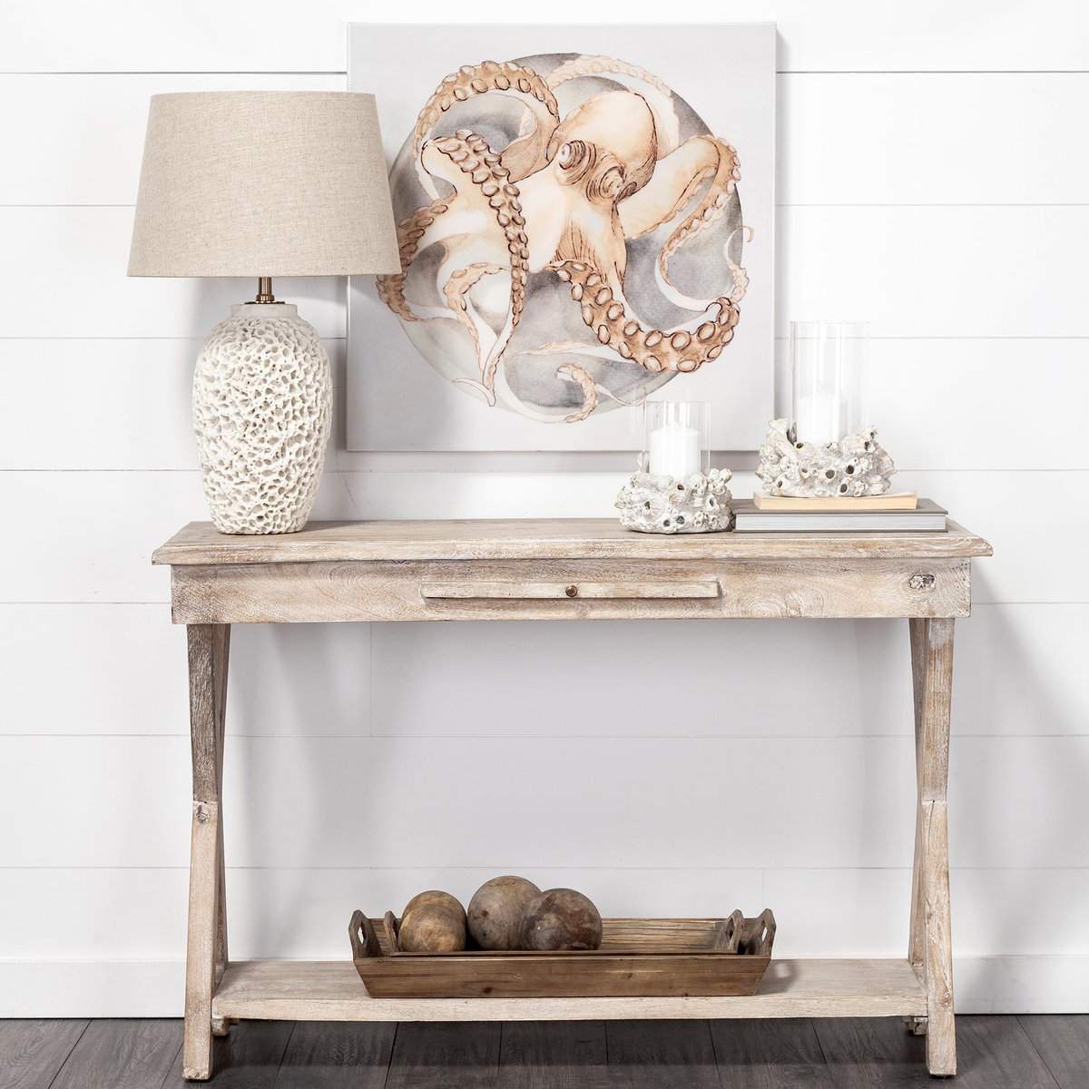 Carrick (Set of 3) Natural Wood Decorative Spheres, Decorative Object by Mercana, 5" length x 5" width x 5" height View 2