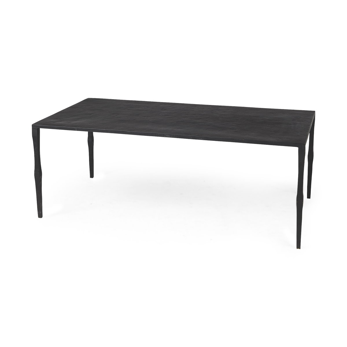 Timothy 42.0 X 22.0 X 15.5 Ebony Black Iron Coffee Table, by Mercana, 42" length x 22" width x 15.5" height View 1