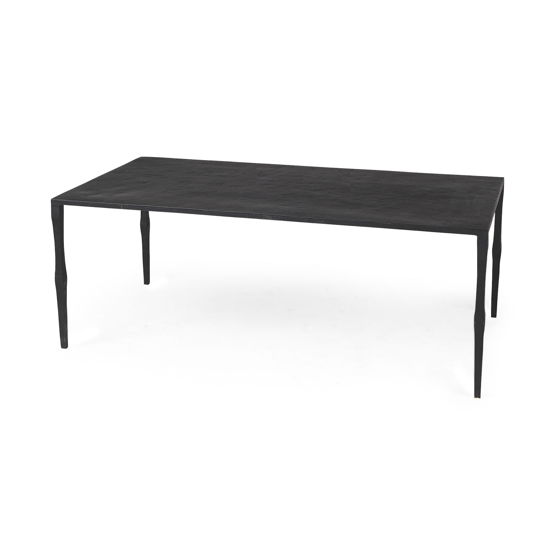 Timothy 42.0 X 22.0 X 15.5 Ebony Black Iron Coffee Table large image 