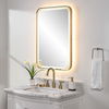 Crofton Lighted Brass Vanity Mirror, by Uttermost, 22.25" width x 32.25" height x 2.12" depth thumbnail 5