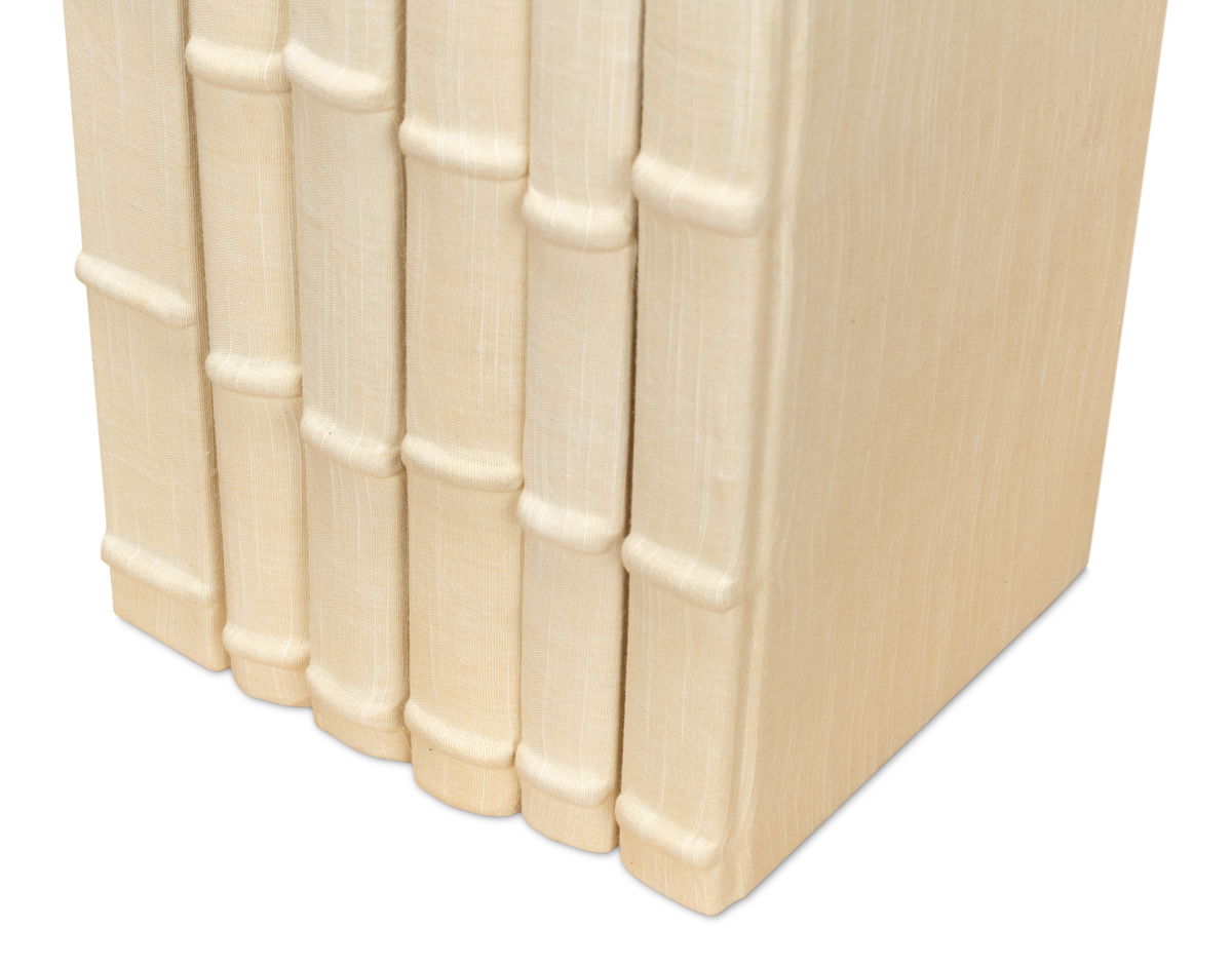 Ecru Linen Books  Set/12, by Sarreid, 1" length x 5" height View 6