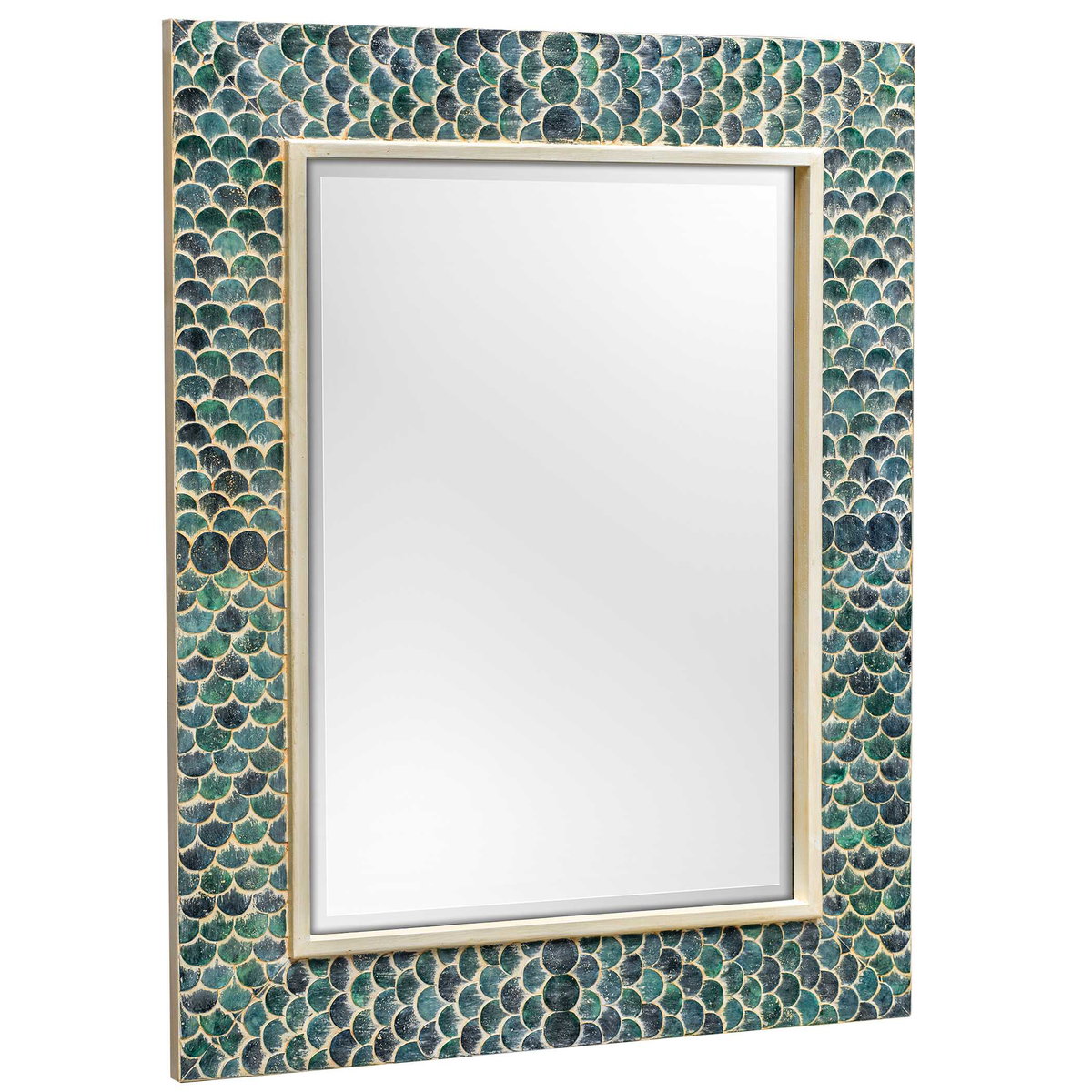 Makaria Coastal Blue Mirror, by Uttermost, 3'2" width x 4' height x 2" depth View 4