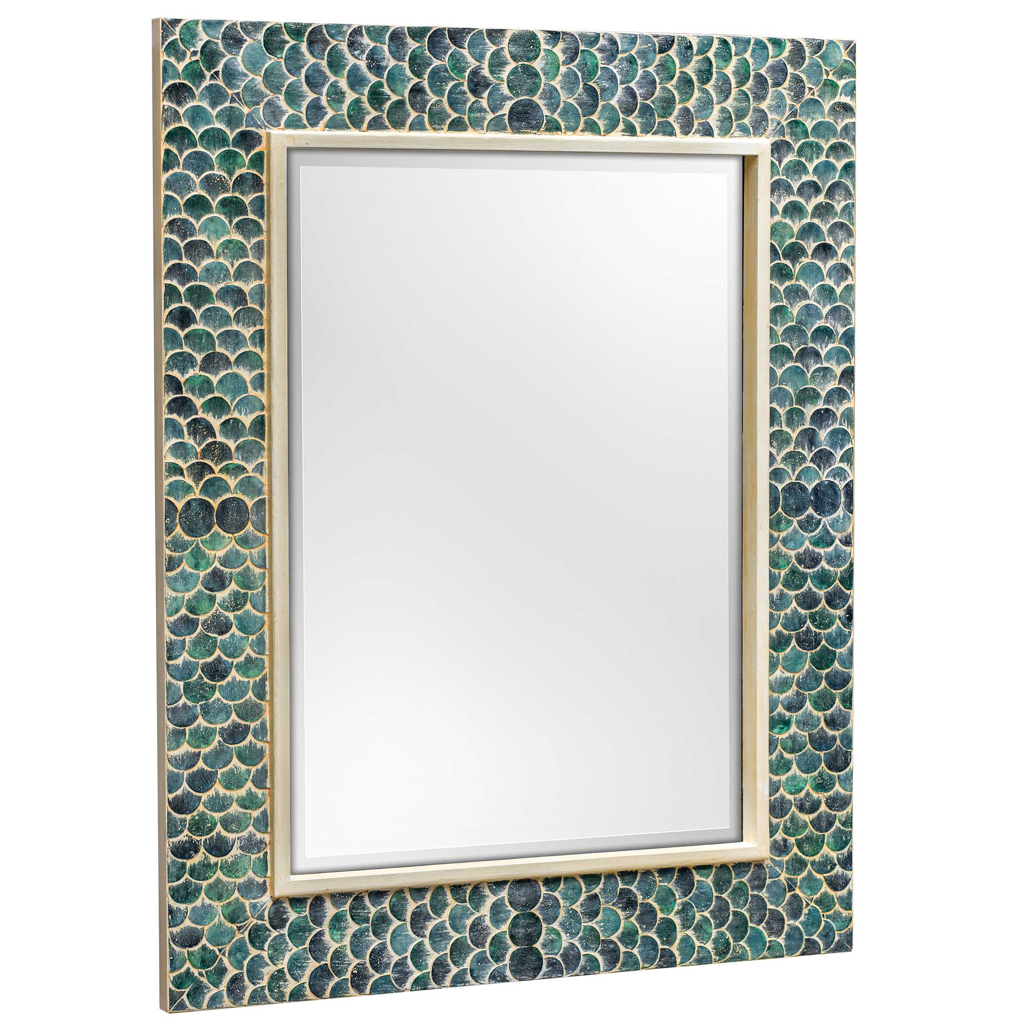 Makaria Coastal Blue Mirror, by Uttermost, 38" width x 48" height x 2" depth View 4