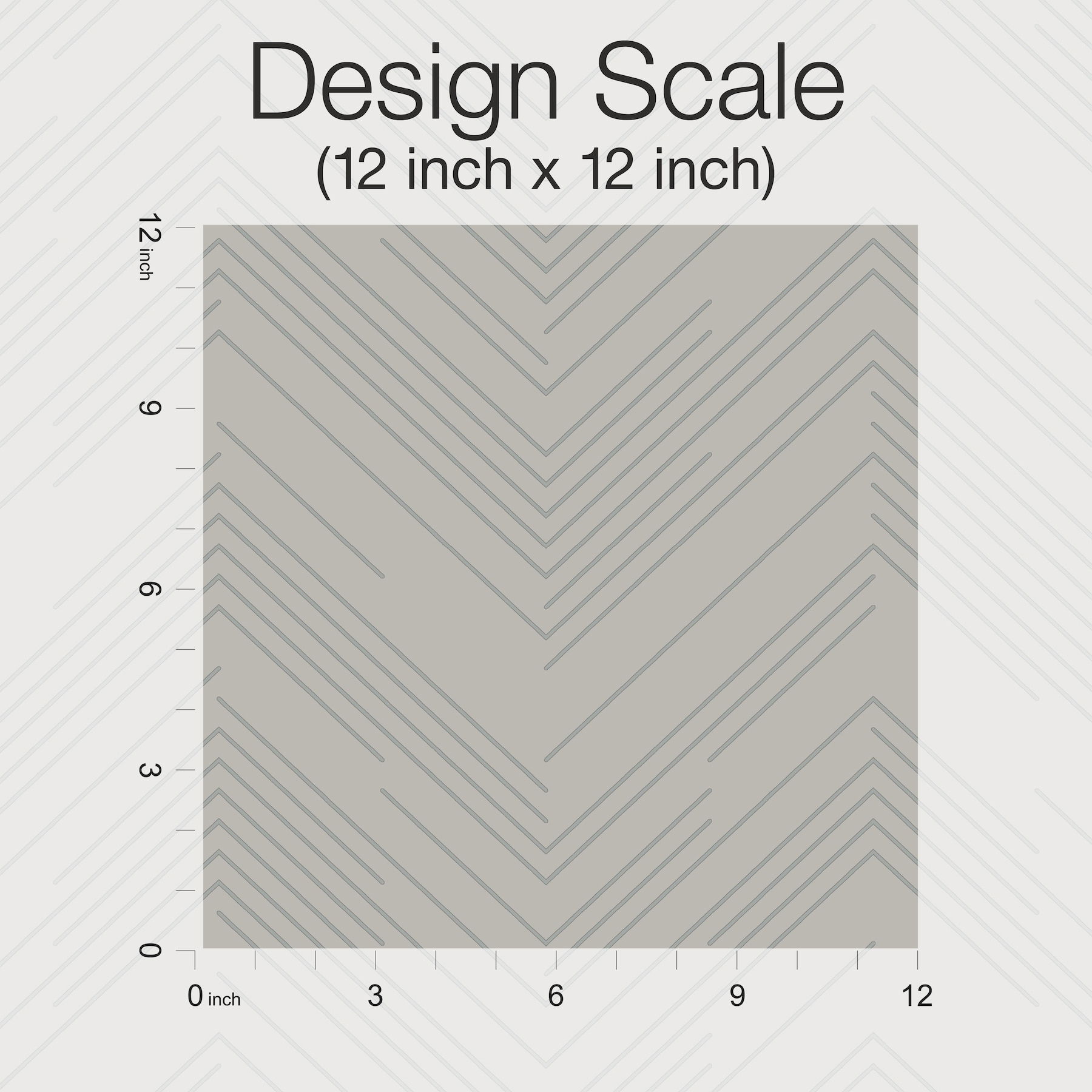 Polished Chevron Taupe & Silver Wallpaper large image 