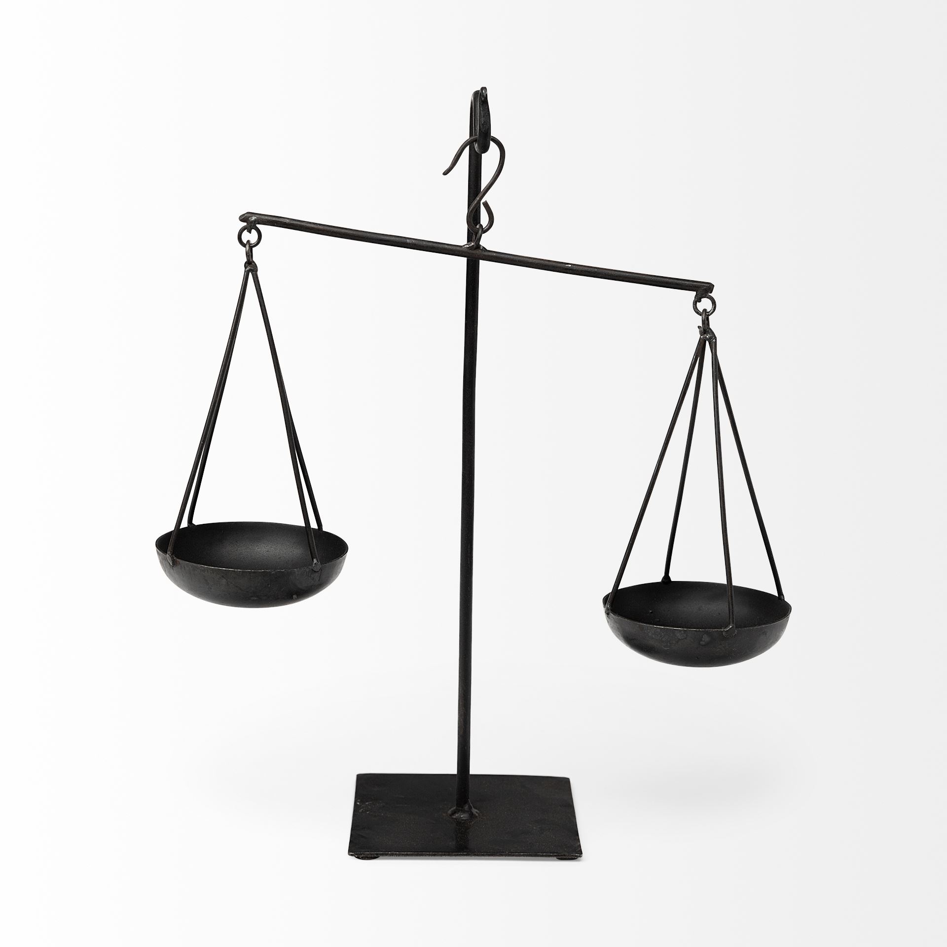 Ellis 10L x 4W Black Metal Vintage Inspired Weighing Scale, Decorative Object by Mercana, 10" length x 4" width x 13" height View 3