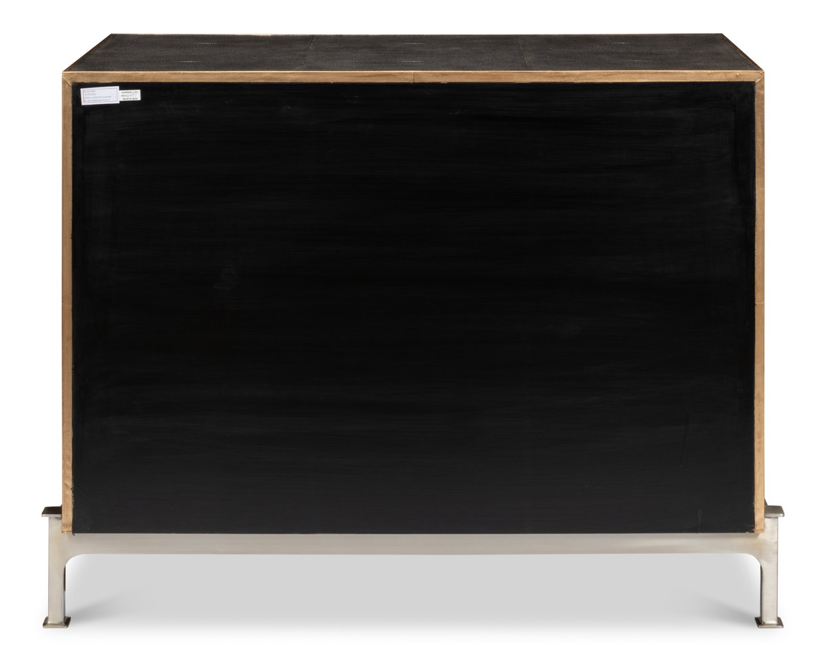 Grey Shagreen Dresser, by Sarreid, 1'8" length x 3'6" width x 2'10" height View 3