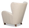 Lombard Wing Chair,Crystal White Leather thumbnail 10