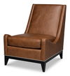 Brandy Accent Chair In Distilled Leather, Seating by Sarreid, 29" length x 37" width x 38" height thumbnail 1