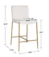 Ascend White Counter Stool, Counter & Bar Stool by Uttermost, 18.25" width x 38.75" height x 21.75" depth thumbnail 3