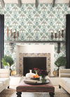 Seaside Jacobean Green & Blue Wallpaper thumbnail 2