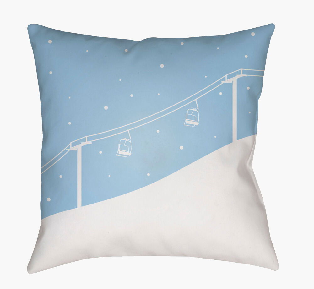 Ski Lift Accent Pillow, Decorative Pillow by Surya, 18" length x 18" width