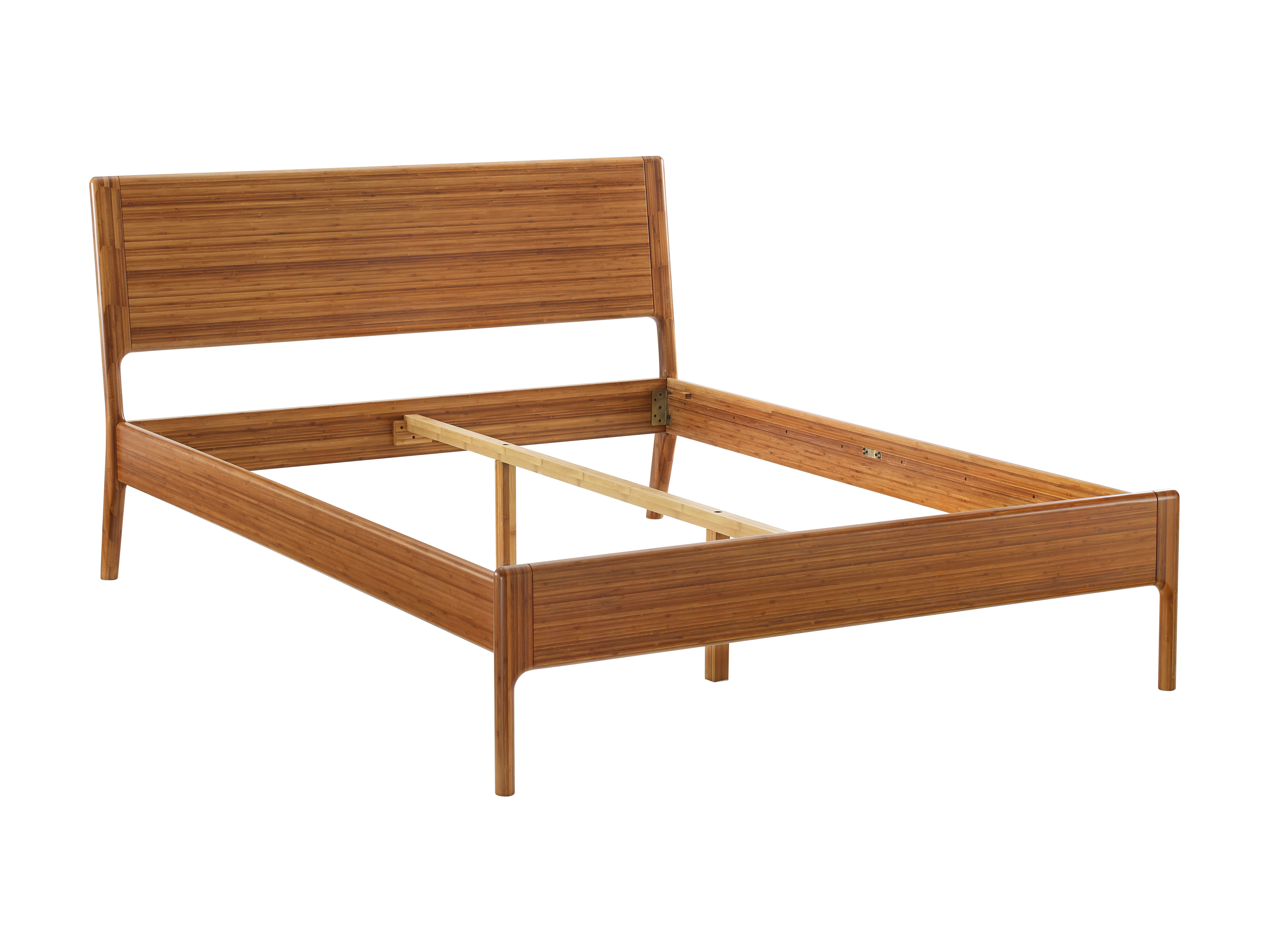Ventura Queen Platform Bed, Amber, by Greenington, 87.25" length x 63.5" width x 39.5" height View 2
