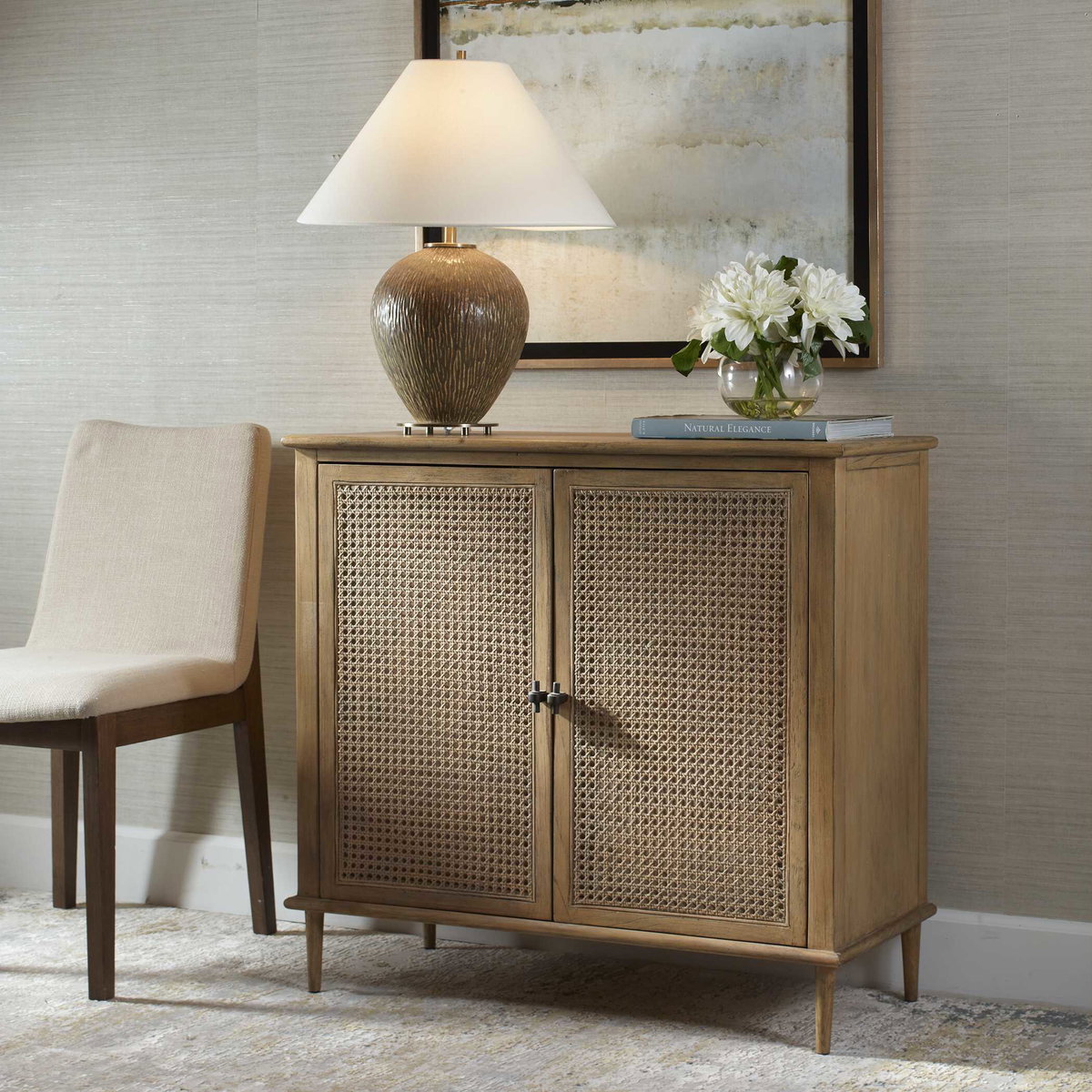 Coast 2 Door Rattan Cabinet, Furniture by Uttermost, 36" width x 34" height x 16" depth View 4