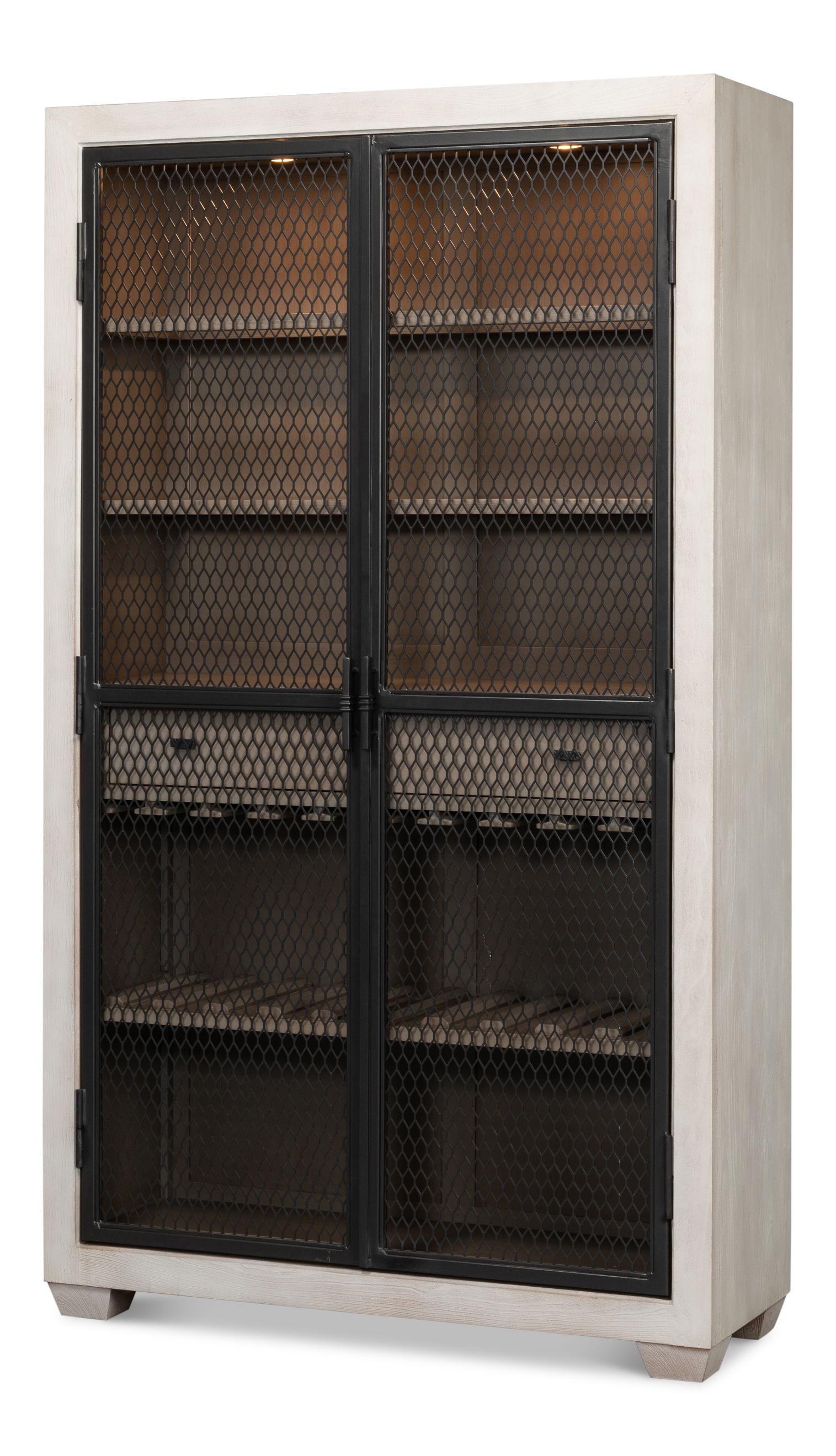 Vineyards Bar Cabinet, Shelving & Bookcase by Sarreid, 48" length x 18" width x 83" height View 1