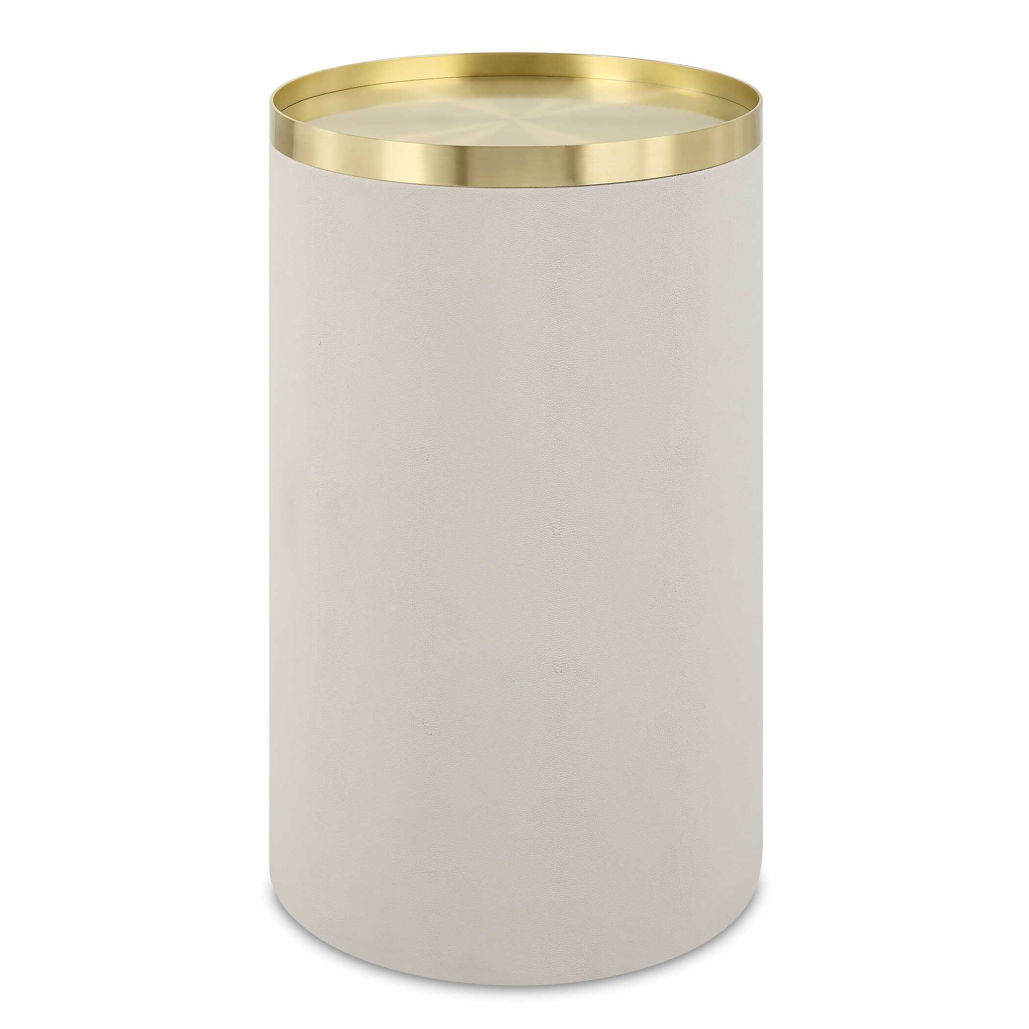 Circuit Brass & White Accent Table, Furniture by Uttermost, 13.75" width x 24" height x 13.75" depth View 1