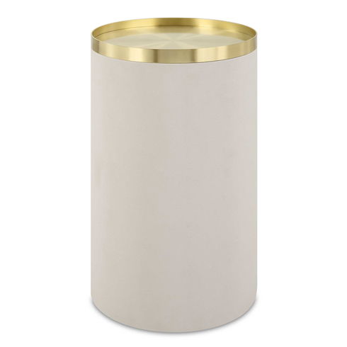 Circuit Brass & White Accent Table