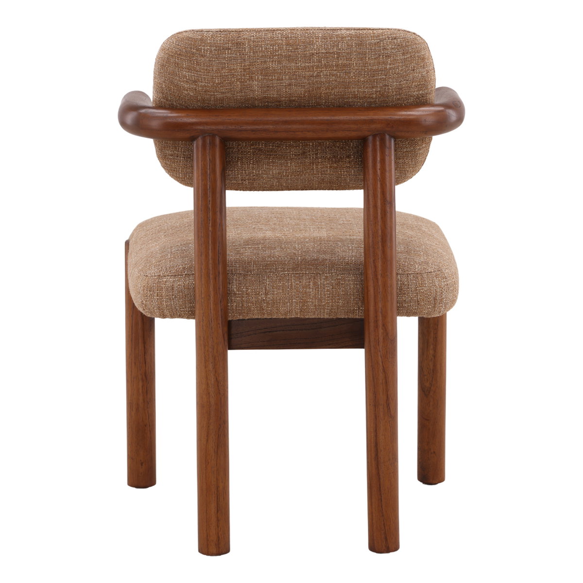Stratton Dining Chair Brown, by Dovetail, 21" width x 32.5" height x 22" depth View 4
