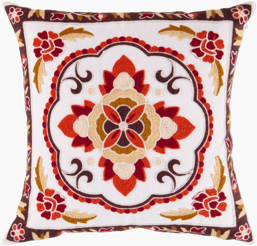 Botanical Accent Pillow, Decorative Pillow by Surya, 18" length x 18" width