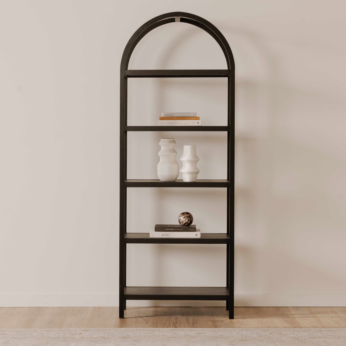 Eero Bookcase Black, Shelving & Bookcase by Moe's Home, 30" width x 80" height x 16" depth View 6