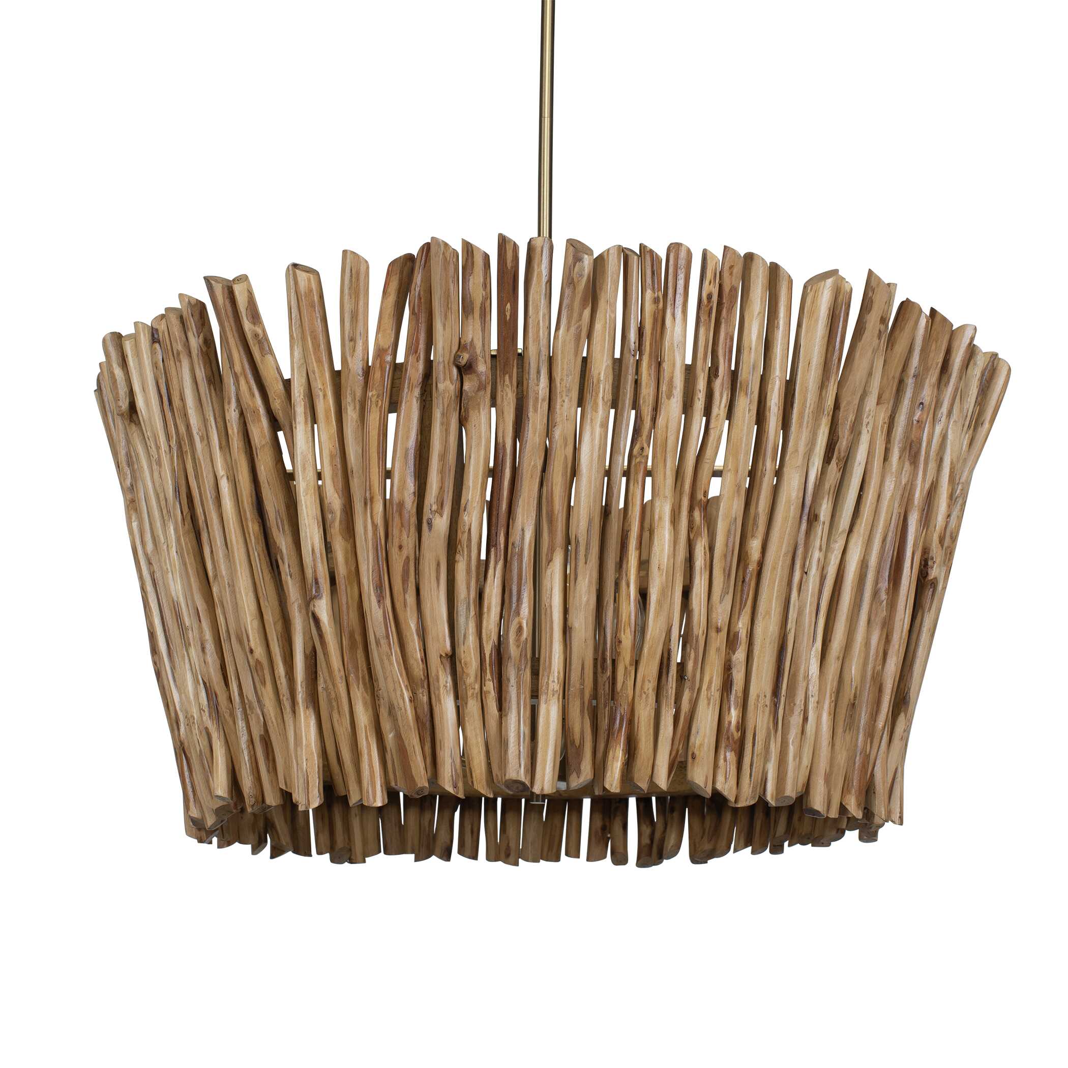 Rhea 4 Light Wood Branch Chandelier, Ceiling Light by Uttermost, 29" width x 15" height x 29.5" diameter x 29.5" depth View 3