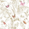 Butterfly Sketch Pink Peel & Stick Wallpaper, by York Wall, 16'6" length x 1'8.5" width x 0.02" depth thumbnail