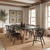 Rialto 96'L x 42'W Trestle Dining Table | Modern | Black-Brown Wood & Light Brown Wood | Seats 8, by Mercana, 96" length x 42" width x 30" height thumbnail 2