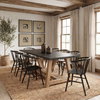 Rialto 96'L x 42'W Trestle Dining Table | Modern | Black-Brown Wood & Light Brown Wood | Seats 8, by Mercana, 96" length x 42" width x 30" height thumbnail 2