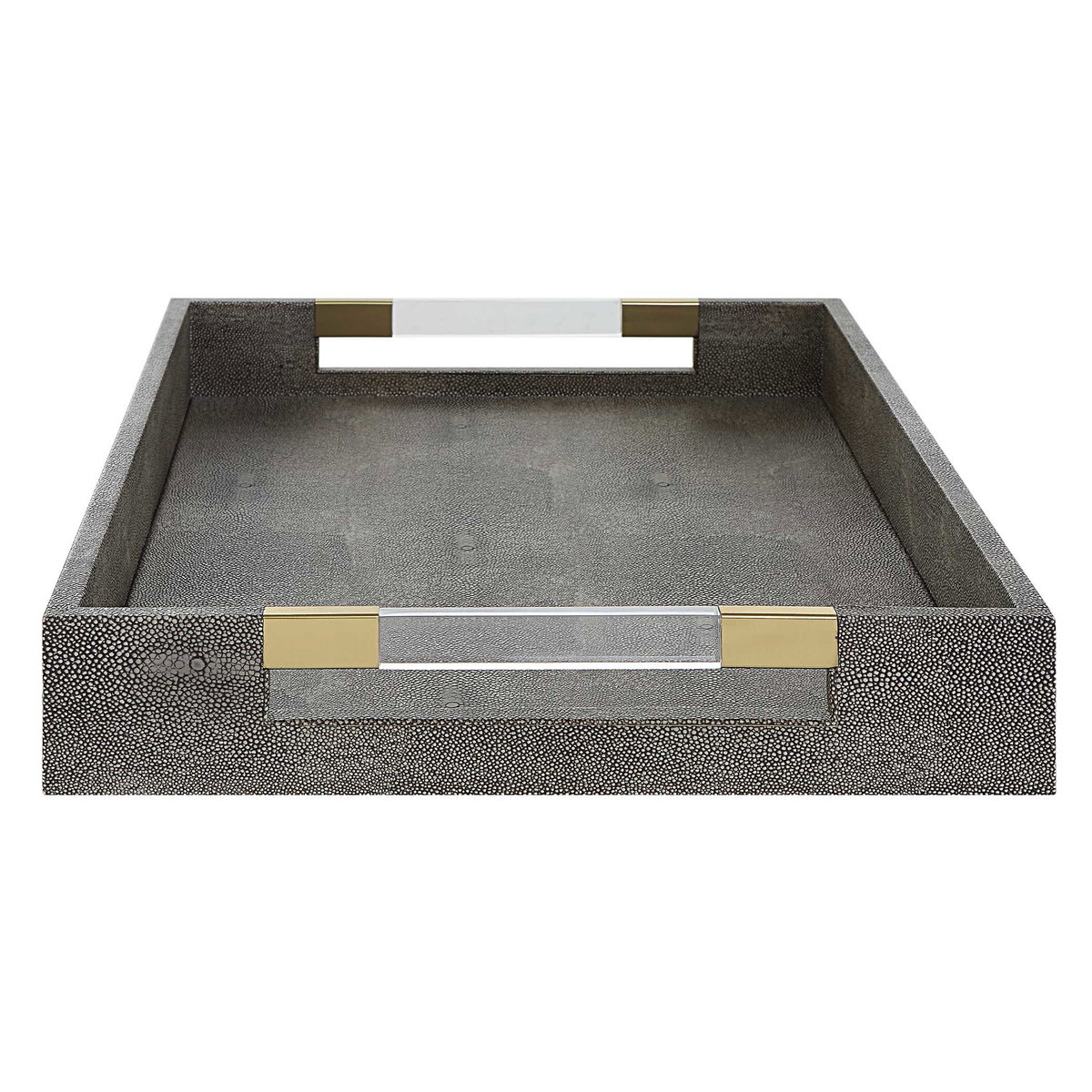 Wessex Gray Tray, Decorative by Uttermost, 19" width x 2.5" height x 14" depth View 5