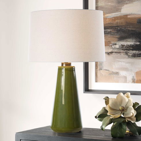Kelley Moss Green Table Lamp