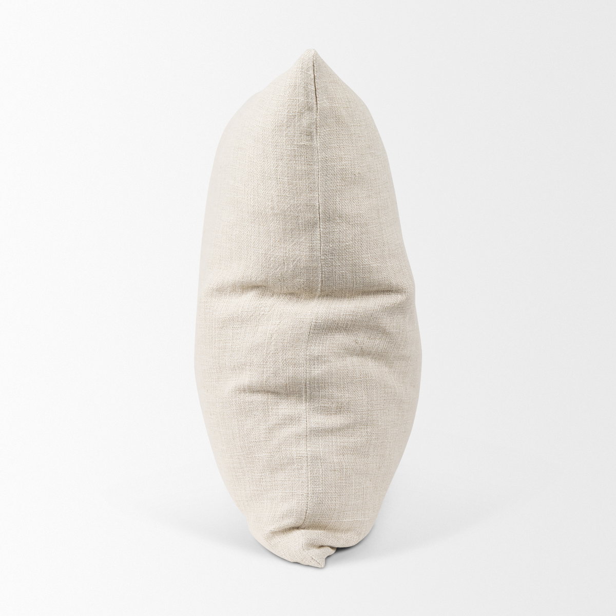 Jacklyn 22x22 Cream Linen Square Decorative Pillow Cover, by Mercana, 22" length x 22" width x 0.2" height View 6