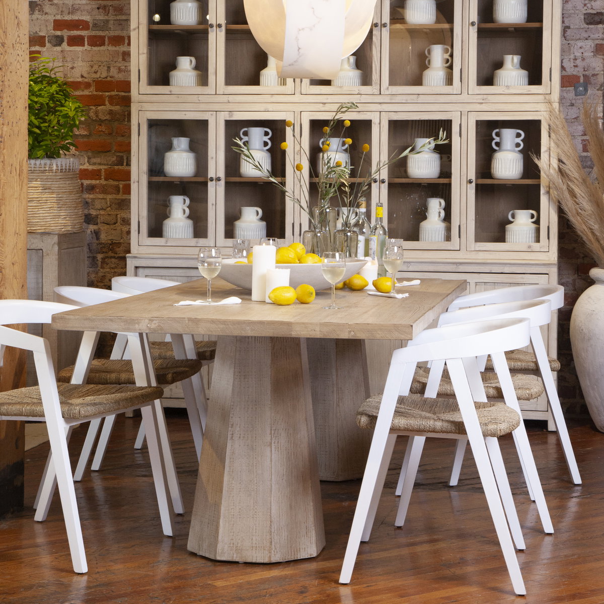 Jansen Dining Table 96', by Dovetail, 95.83" width x 30" height x 42" depth View 4