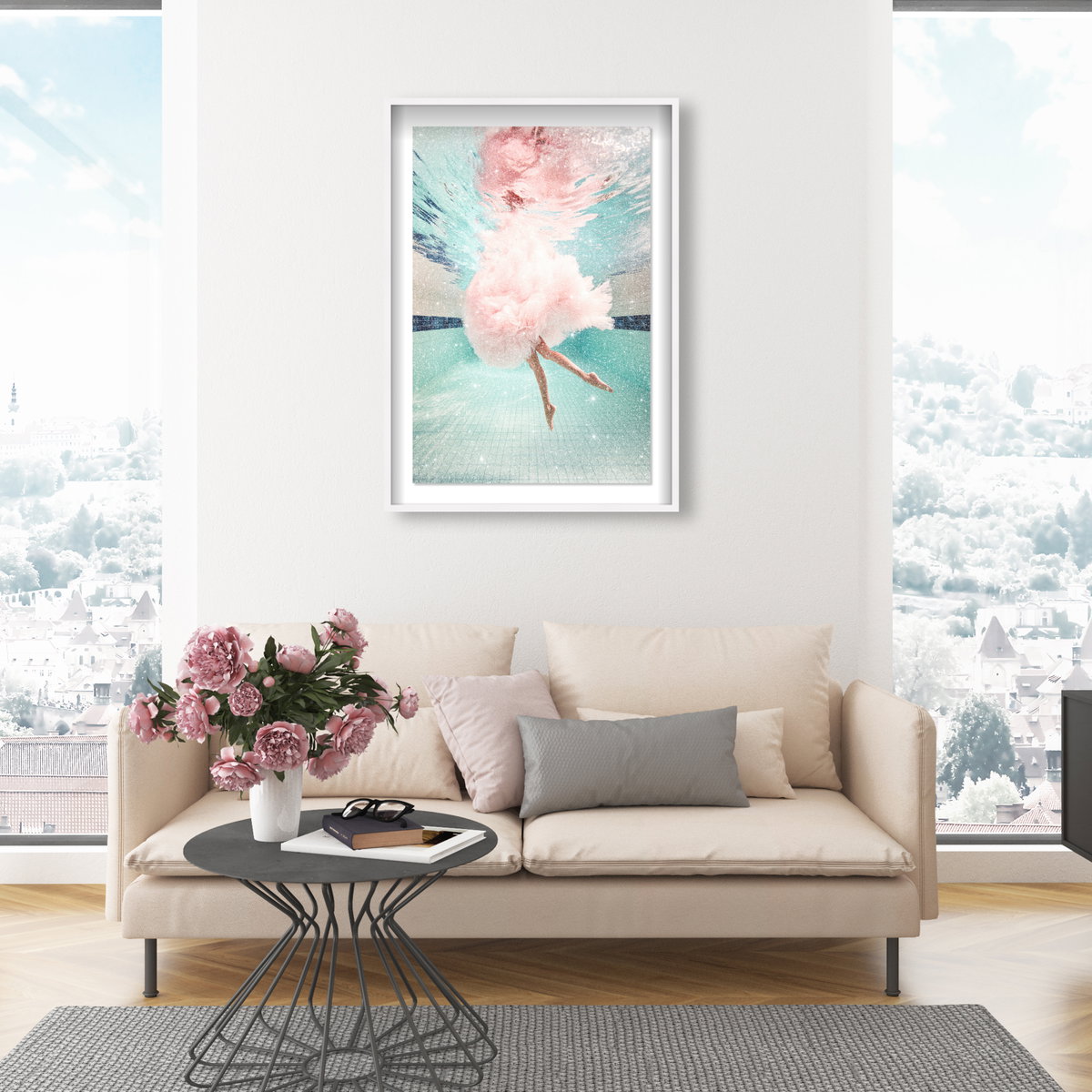 Aquatic Ballerina I (Diamond Dust), Art by Oliver Gal,  30x45 View 3