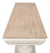 Hugo Console, Ant.White W/Natural Top, Console Table by Sarreid, 74" length x 20" width x 31" height thumbnail 4