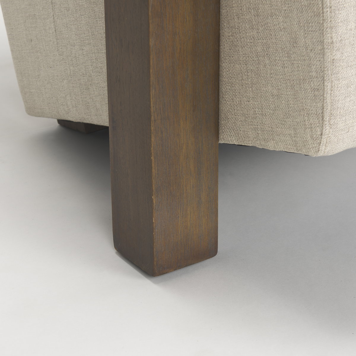 Sovereign Oatmeal Fabric Upholstered with Solid Wood Frame Accent Chair, by Mercana, 28.25" length x 34.75" width x 29.5" height View 11