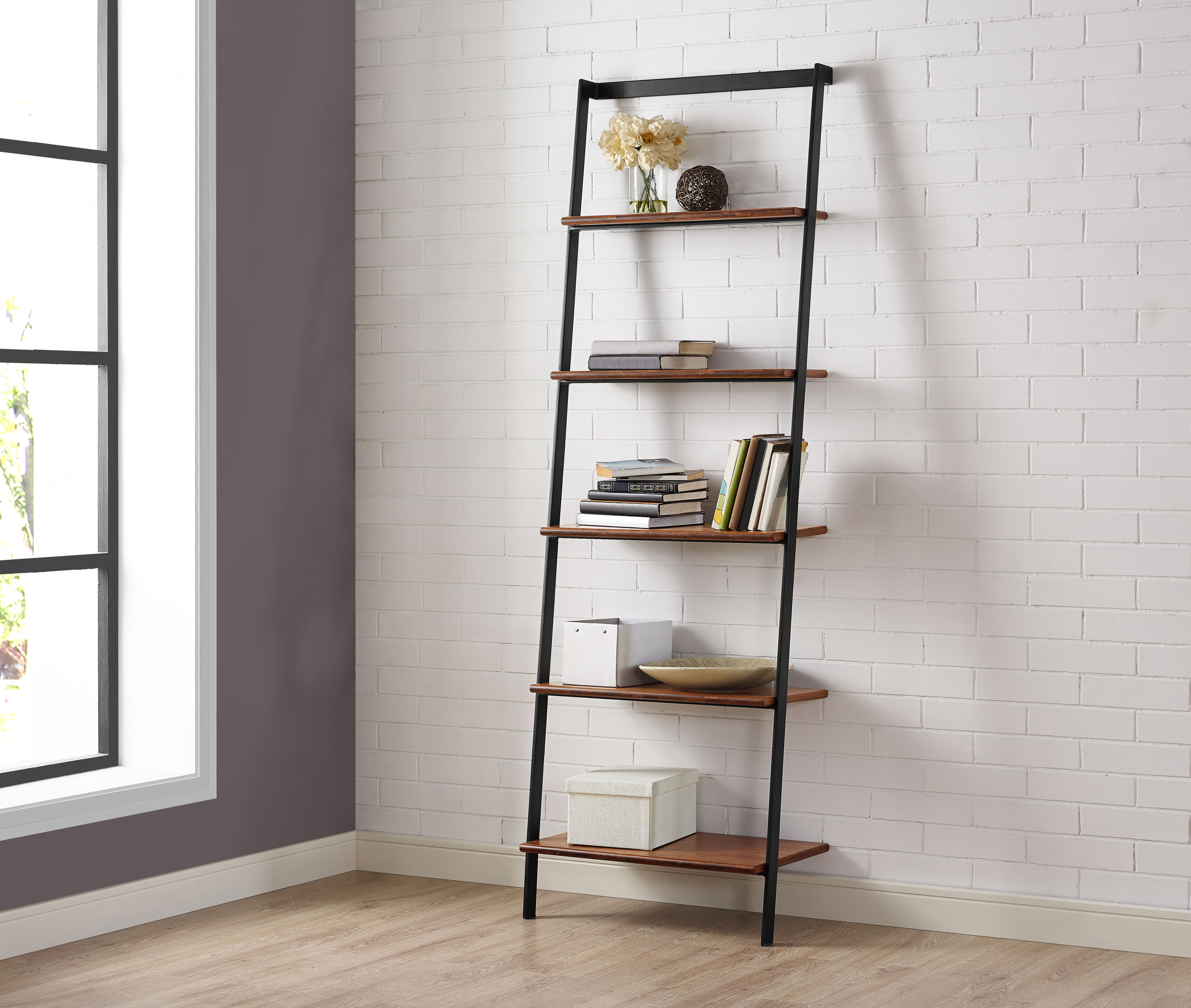 Studio Line Leaning Shelf, Exotic, File Storage by Greenington, 14.5" length x 25.25" width x 76" height View 3
