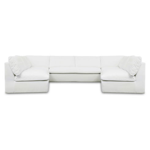 Miles Outdoor Modular 5 Piece White