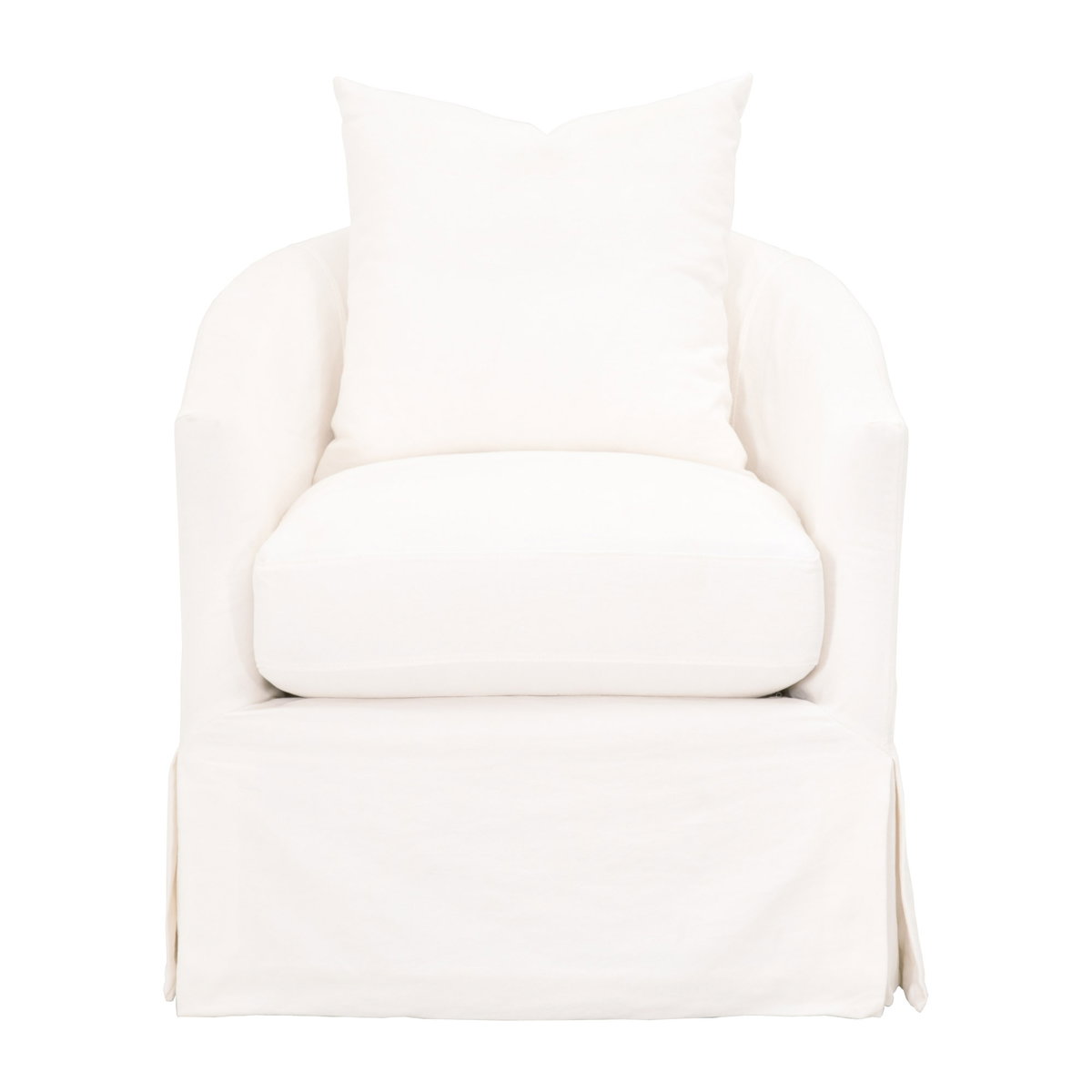 Faye Slipcover Swivel Club Chair, Accent Chair by Essentials for Living, 32.5" width x 32.75" height x 37" depth View 1