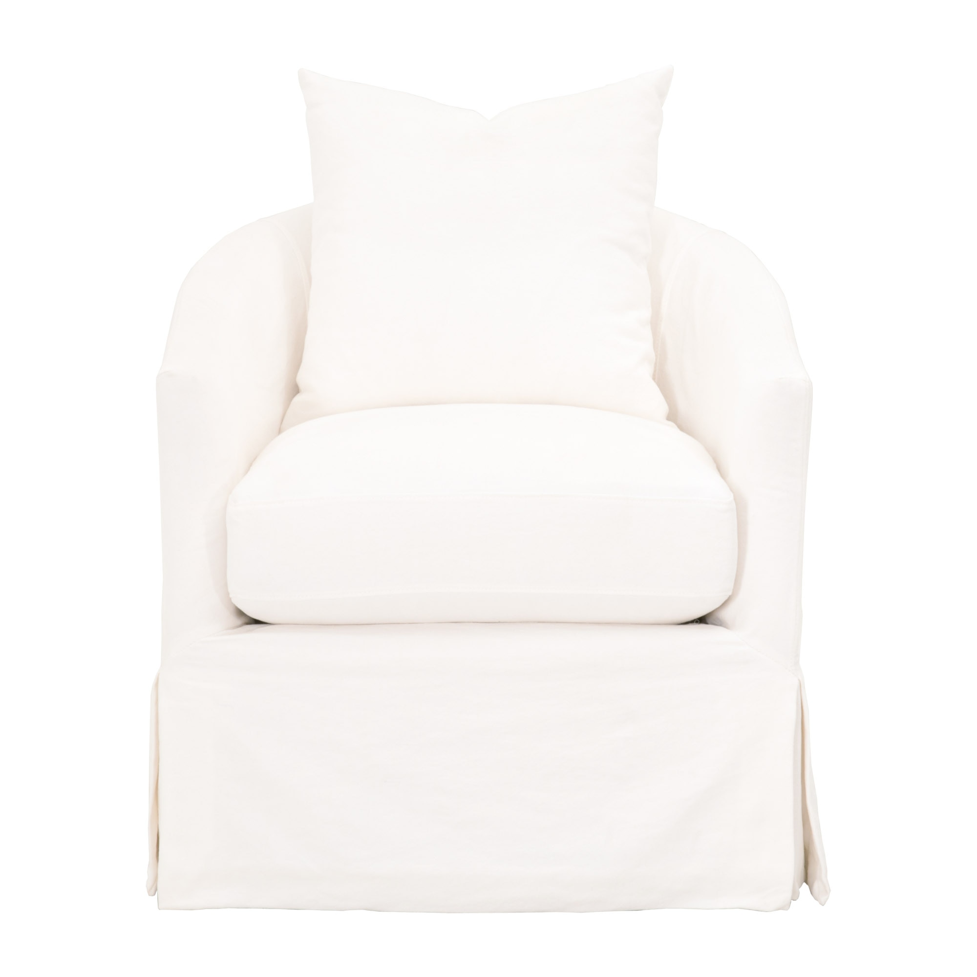Faye Slipcover Swivel Club Chair large image 