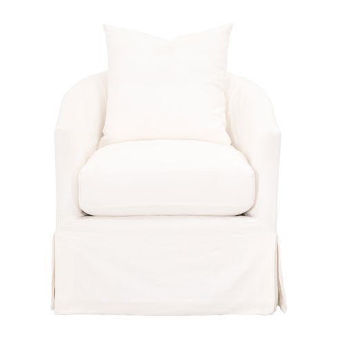 Faye Slipcover Swivel Club Chair