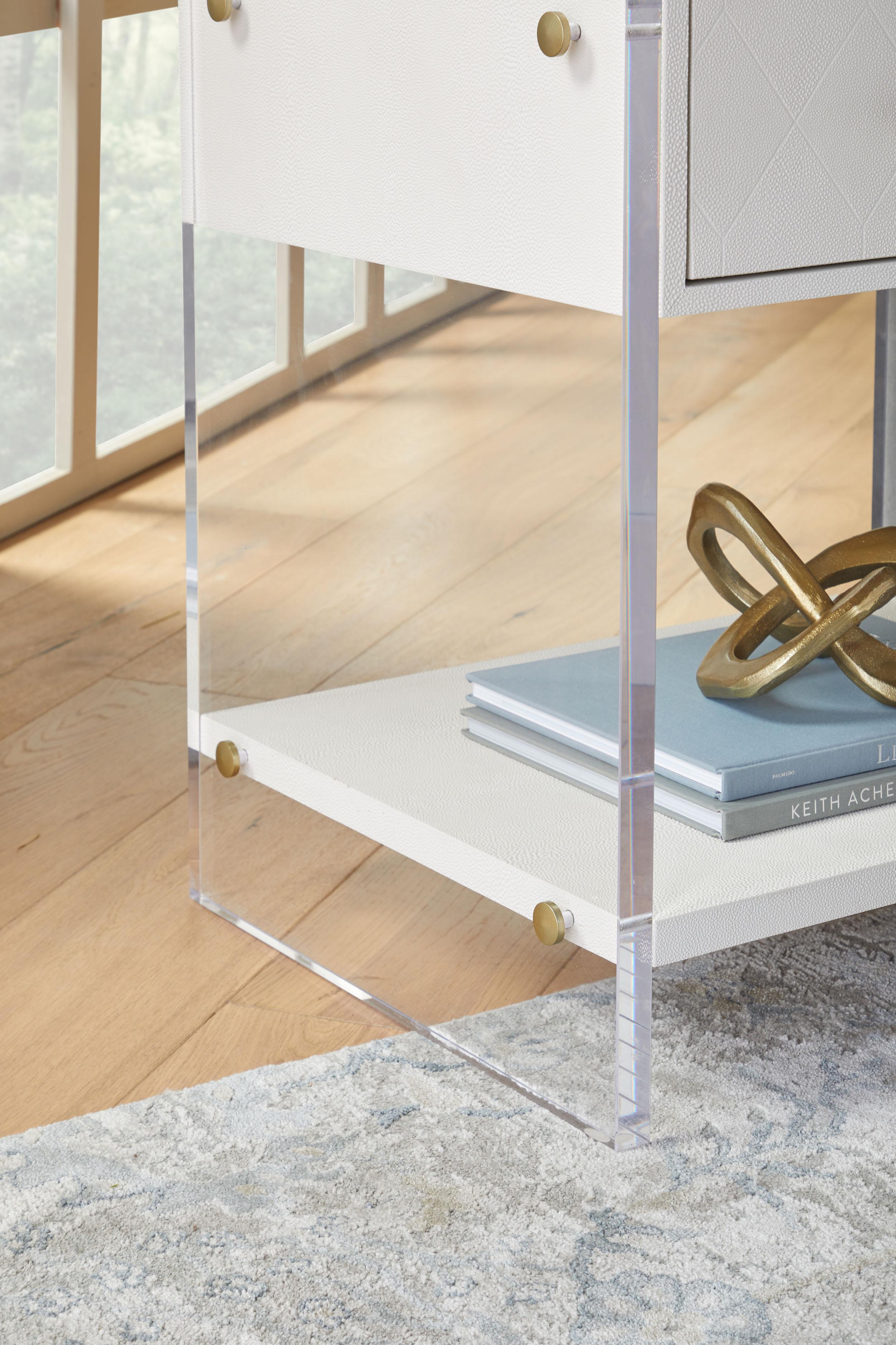 Sonia Shagreen 1-Drawer Nightstand, by Essentials for Living, 25" width x 26" height x 19" depth View 10