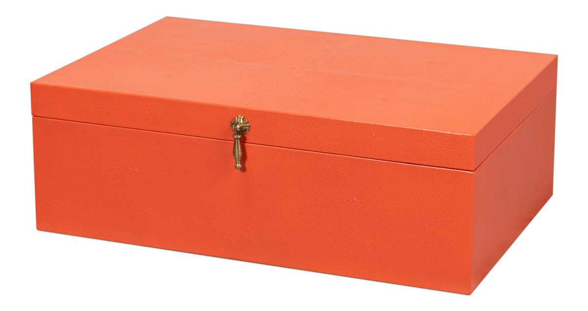 Cosmos Nesting Boxes S/3 Orangeade, by Sarreid, 1'4" length x 2' width x 8" height View 8