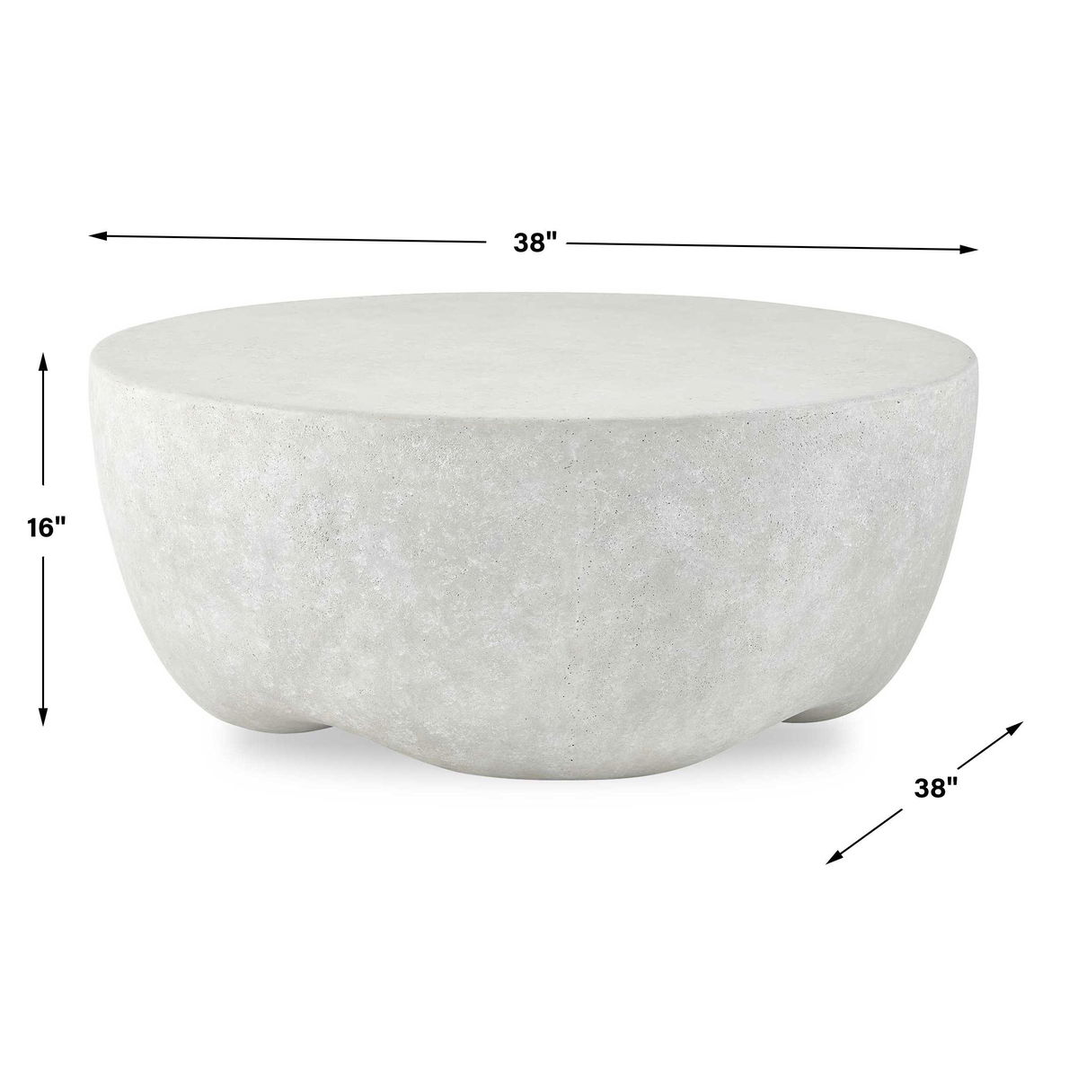 Wright Outdoor Coffee Table, Outdoor Table by Uttermost, 3'2" width x 1'4" height x 3'2" depth View 2