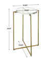 Star-crossed Glass Accent Table, Furniture by Uttermost, 15.62" width x 24.25" height x 15.62" depth thumbnail 3