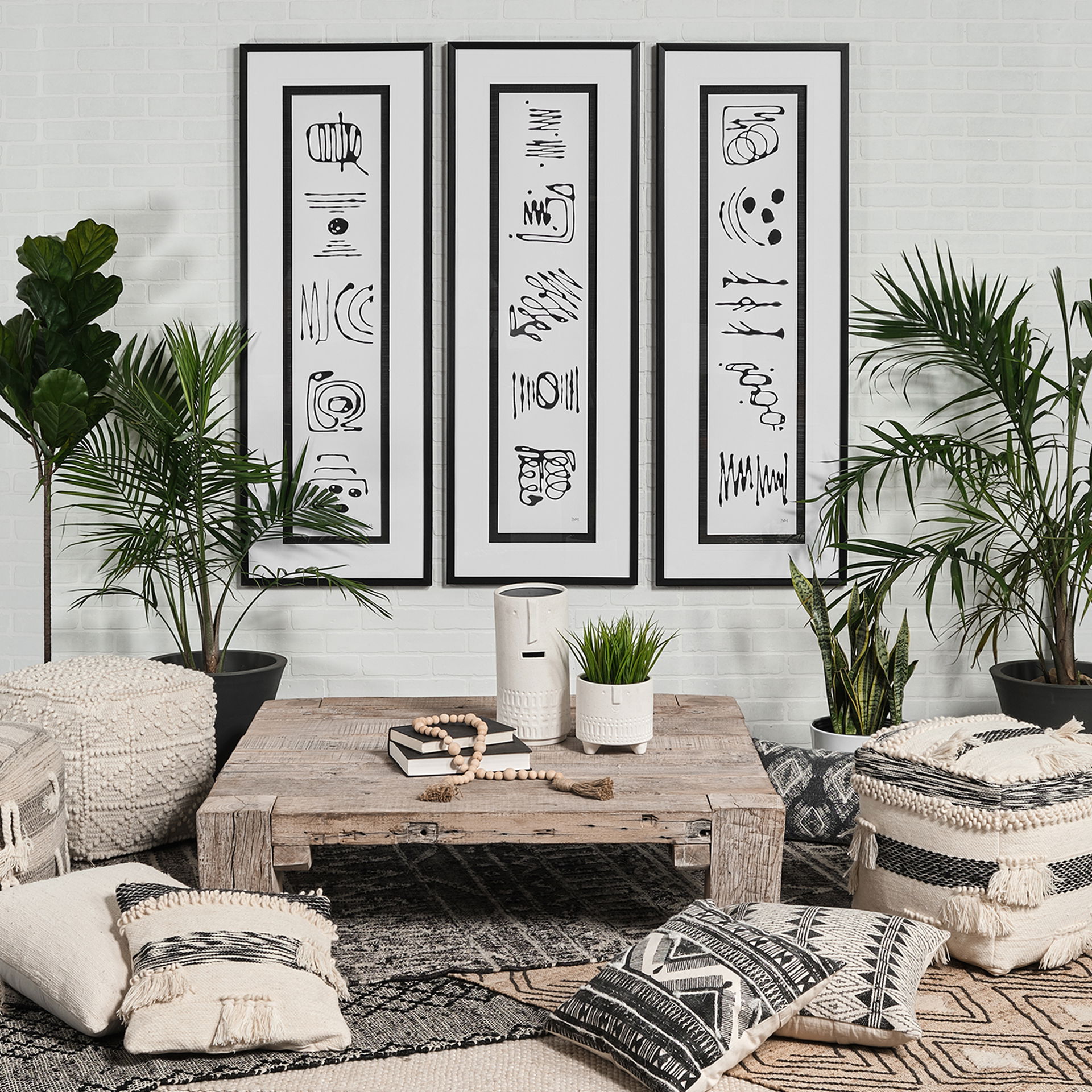 McArthur 48x48 Square Reclaimed Solid Wood Coffee Table, by Mercana, 48" length x 48" width x 14" height View 2