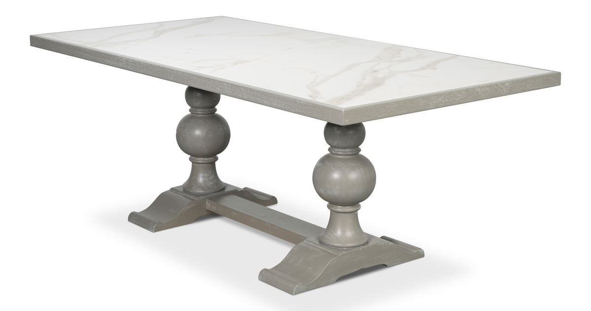 Small 81 Dining Table  Carmine Legno, by Sarreid, 3'4" length x 6'9" width x 2'6" height View 8
